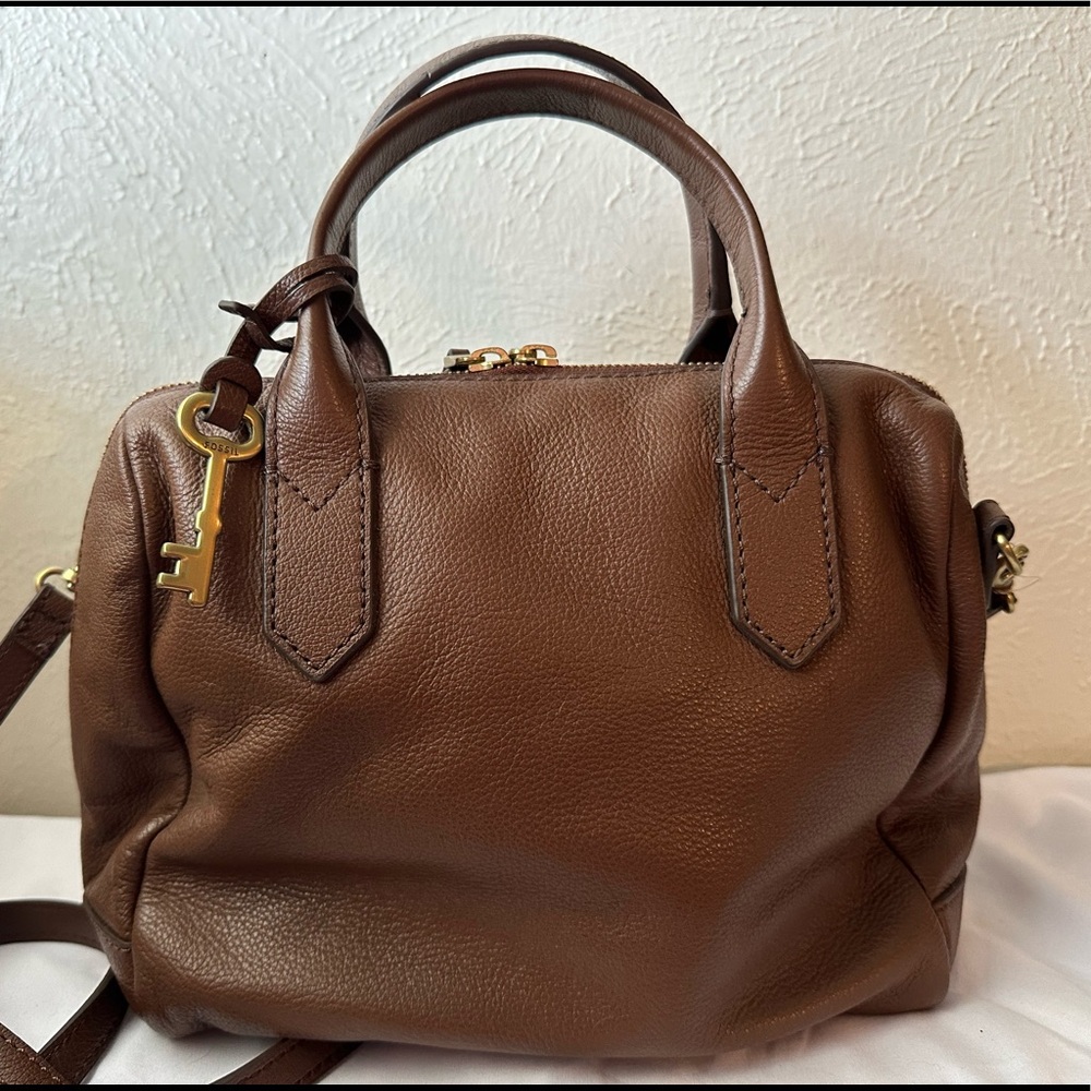 Fossil Small Crossbody Duffel Bag in Deep Brown - Picture 4 of 9